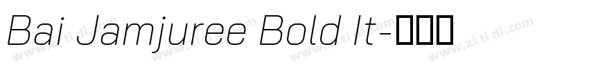 Bai Jamjuree Bold It字体转换